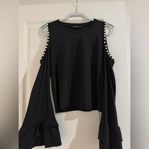 SHEIN Black Pearl Blouse